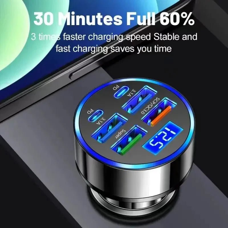 350W USB Car Charger PD QC3.0 USB C Car Phone Charger Type C Adapter for iPhone Samsung Huawei Xiaomi Quick Charge ﻿ - Cozy & Co. Market