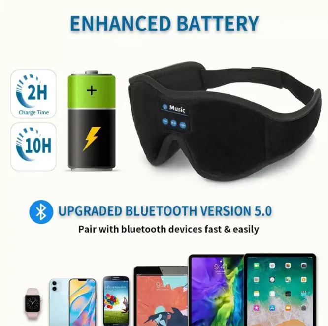 3D Eye Mask Bluetooth 50 Unlimited Music Stereo - Cozy & Co. Market