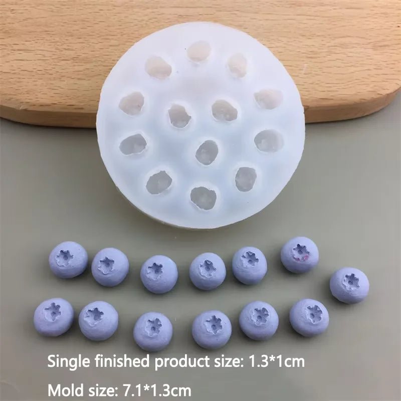 3D Simulation Fruit Candle Silicone Mold Blueberry Raspberry Shaped Fondant Mould DIY Chocolate Baking Mold Cake Decorating Tool - Cozy & Co. Market