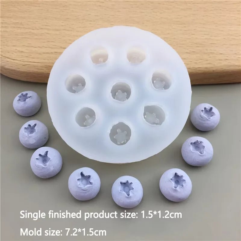 3D Simulation Fruit Candle Silicone Mold Blueberry Raspberry Shaped Fondant Mould DIY Chocolate Baking Mold Cake Decorating Tool - Cozy & Co. Market