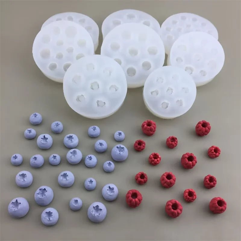 3D Simulation Fruit Candle Silicone Mold Blueberry Raspberry Shaped Fondant Mould DIY Chocolate Baking Mold Cake Decorating Tool - Cozy & Co. Market