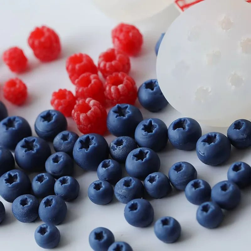 3D Simulation Fruit Candle Silicone Mold Blueberry Raspberry Shaped Fondant Mould DIY Chocolate Baking Mold Cake Decorating Tool - Cozy & Co. Market