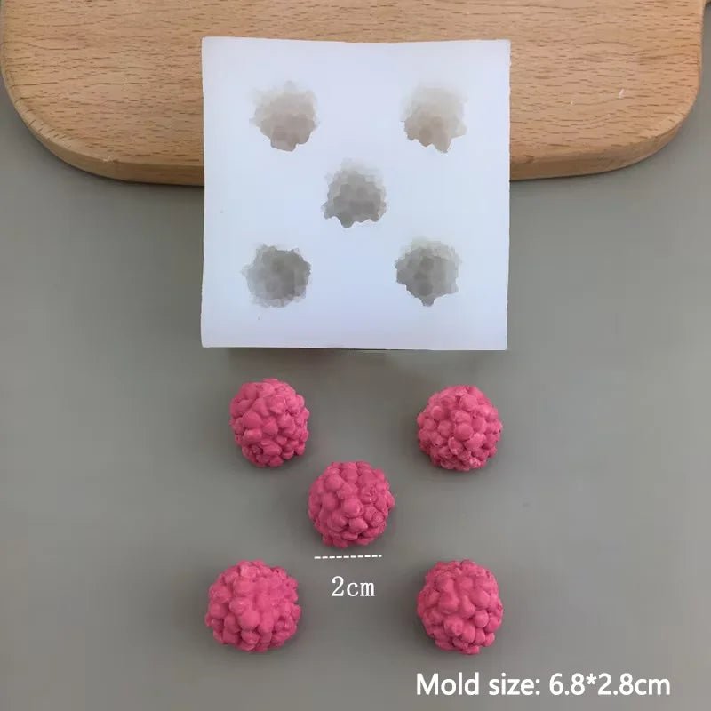 3D Simulation Fruit Candle Silicone Mold Blueberry Raspberry Shaped Fondant Mould DIY Chocolate Baking Mold Cake Decorating Tool - Cozy & Co. Market