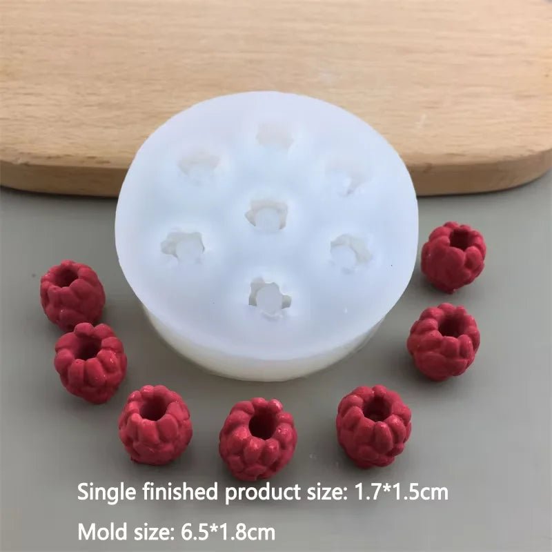 3D Simulation Fruit Candle Silicone Mold Blueberry Raspberry Shaped Fondant Mould DIY Chocolate Baking Mold Cake Decorating Tool - Cozy & Co. Market