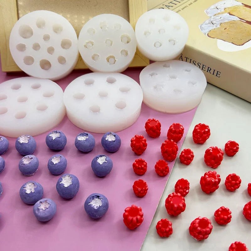 3D Simulation Fruit Candle Silicone Mold Blueberry Raspberry Shaped Fondant Mould DIY Chocolate Baking Mold Cake Decorating Tool - Cozy & Co. Market