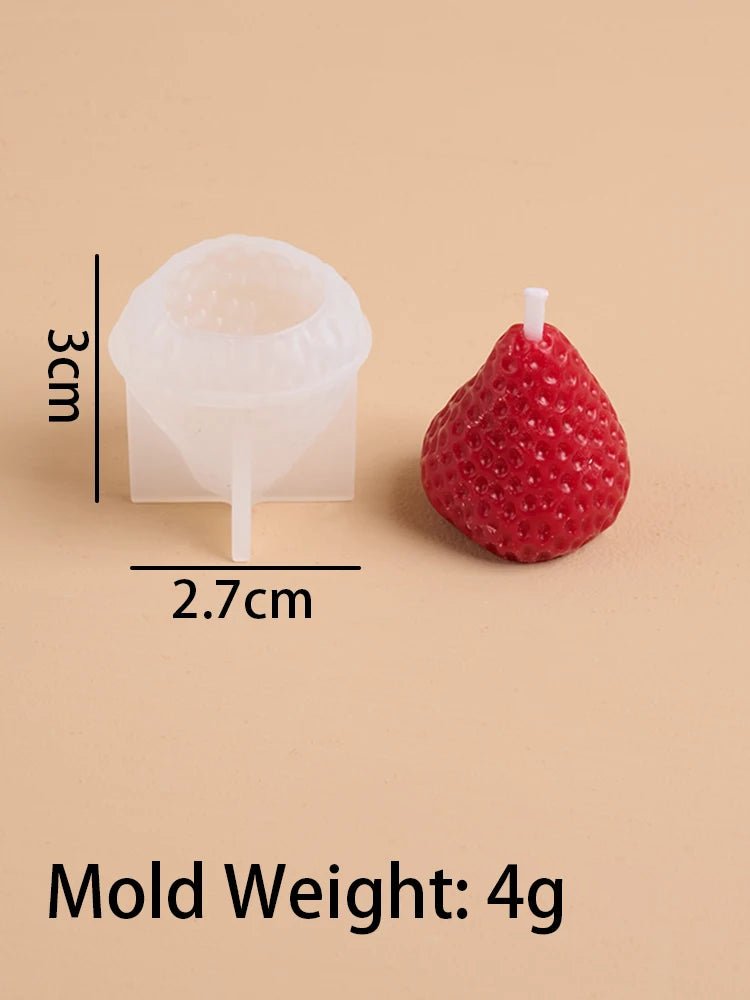3D Strawberry Aromatherapy Candle Silicone Mold DIY Handmade Romantic Scented for Valentine's Day Party Home Decor Birthday Gift - Cozy & Co. Market