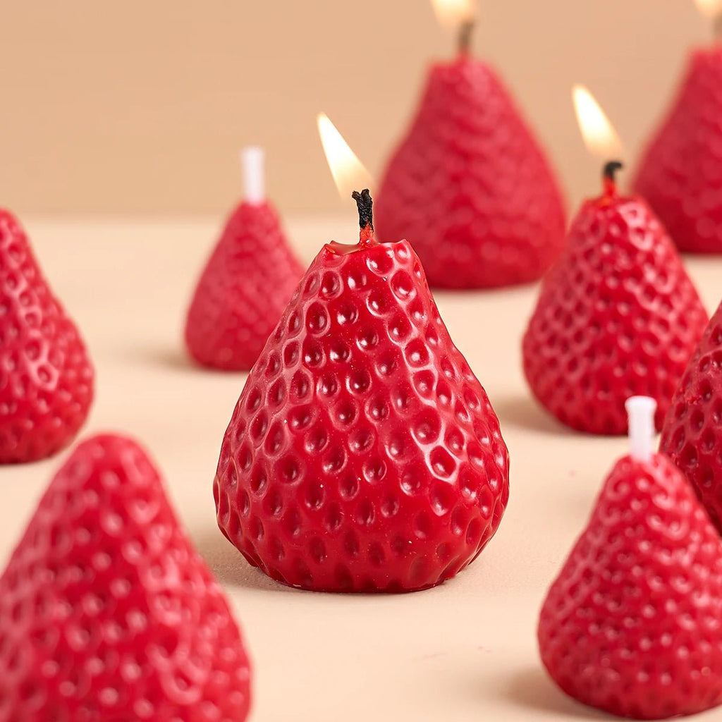 3D Strawberry Aromatherapy Candle Silicone Mold DIY Handmade Romantic Scented for Valentine's Day Party Home Decor Birthday Gift - Cozy & Co. Market