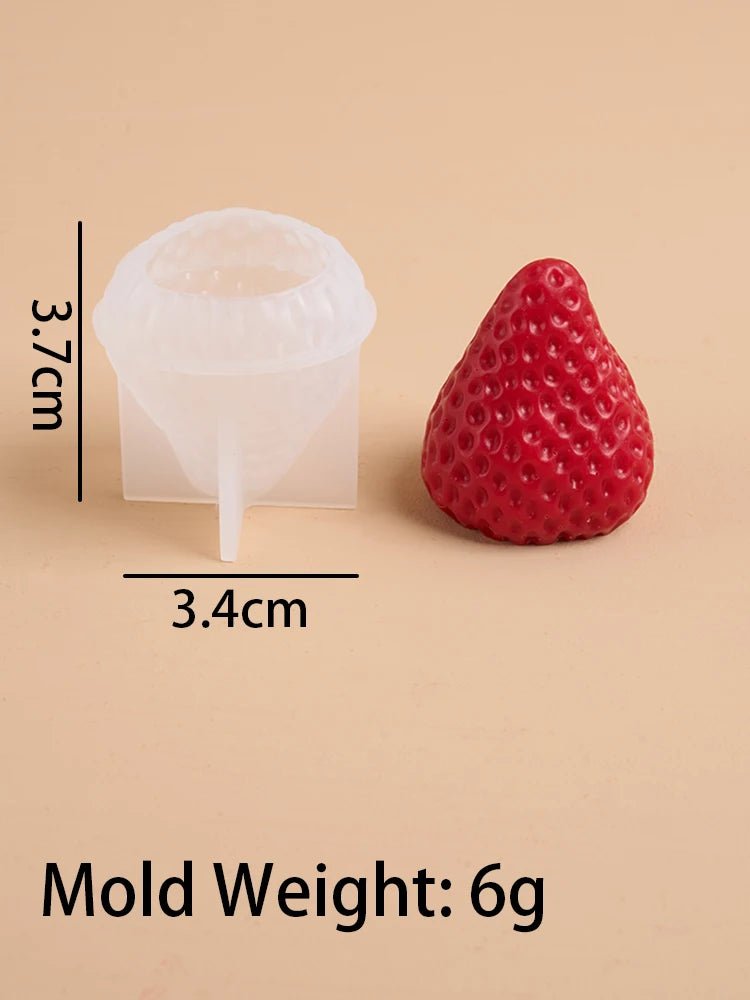 3D Strawberry Aromatherapy Candle Silicone Mold DIY Handmade Romantic Scented for Valentine's Day Party Home Decor Birthday Gift - Cozy & Co. Market