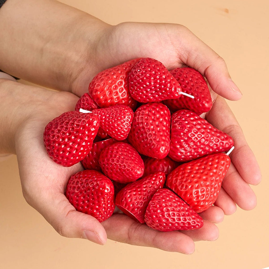 3D Strawberry Aromatherapy Candle Silicone Mold DIY Handmade Romantic Scented for Valentine's Day Party Home Decor Birthday Gift - Cozy & Co. Market