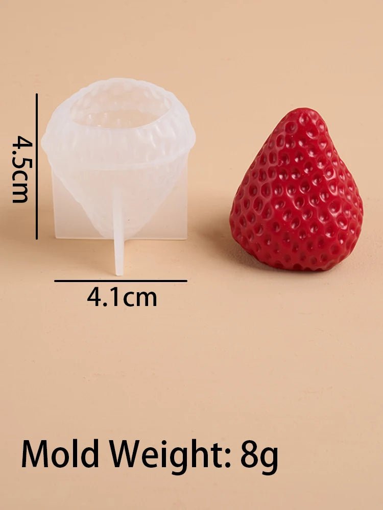3D Strawberry Aromatherapy Candle Silicone Mold DIY Handmade Romantic Scented for Valentine's Day Party Home Decor Birthday Gift - Cozy & Co. Market