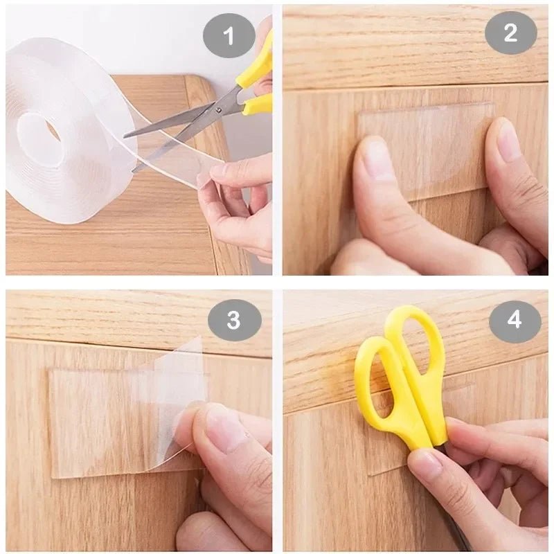 3M Nano Tape Double Sided Tape Transparent Reusable Waterproof Adhesive Tapes Cleanable Kitchen Bathroom Supplies Tapes - Cozy & Co. Market