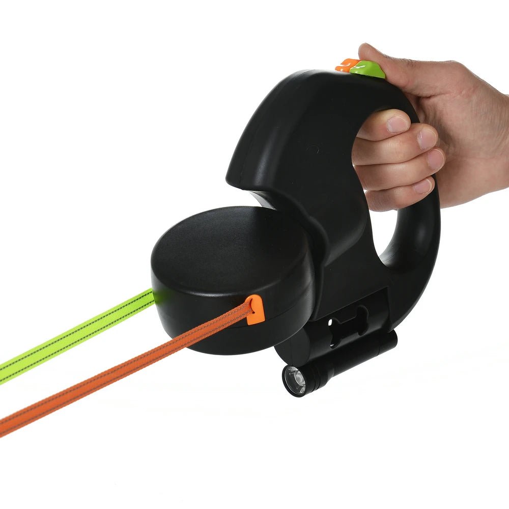 3m Retractable Dog Leash For Small Dogs Reflective Dual Pet Leash Lead 360 Swivel No Tangle Double Dog Walking Leash With Lights - Cozy & Co. Market
