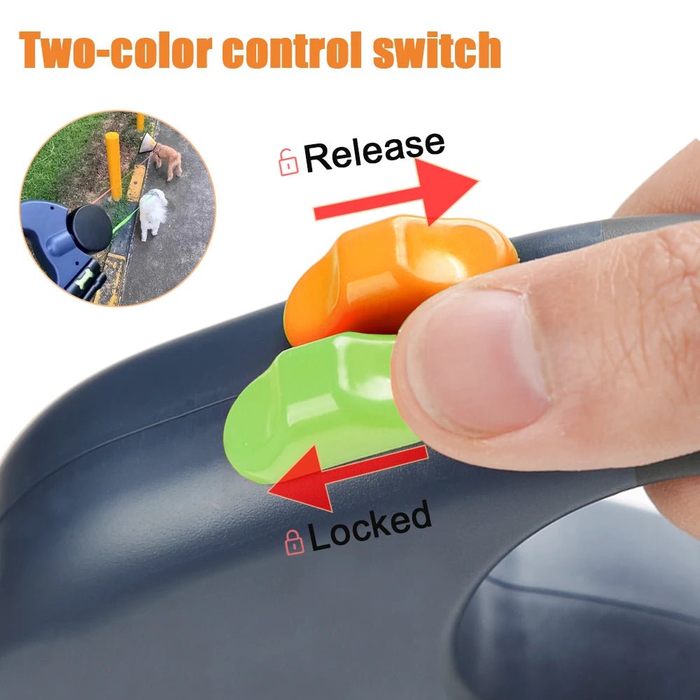 3m Retractable Dog Leash For Small Dogs Reflective Dual Pet Leash Lead 360 Swivel No Tangle Double Dog Walking Leash With Lights - Cozy & Co. Market