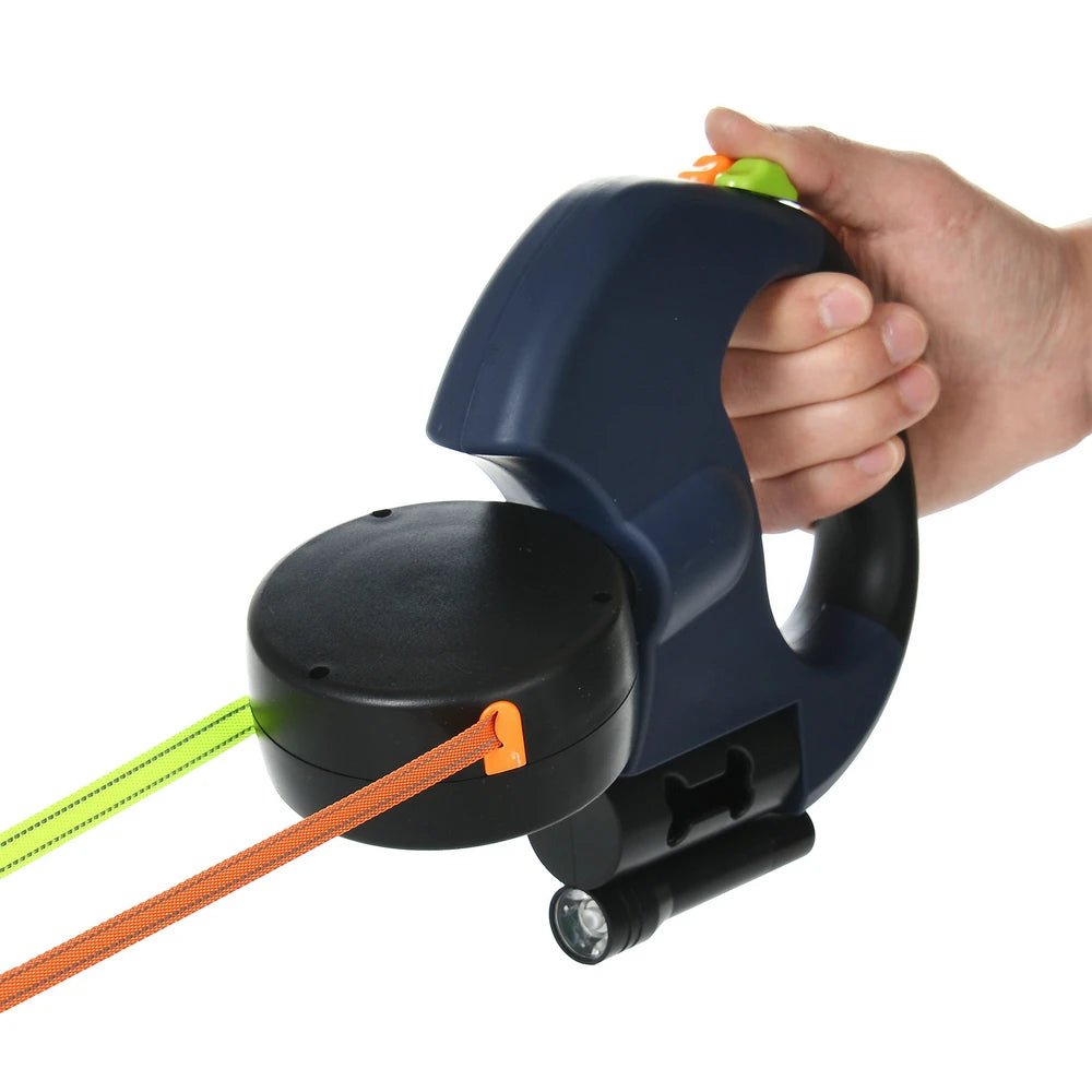 3m Retractable Dog Leash For Small Dogs Reflective Dual Pet Leash Lead 360 Swivel No Tangle Double Dog Walking Leash With Lights - Cozy & Co. Market
