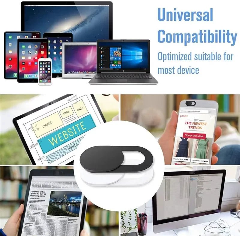 3pcs Black Plastic Webcam Cover Anti-hacker Shutter Privacy Protection Slide Shutter Shield for Smartphone Laptop Desktop Camera - Cozy & Co. Market