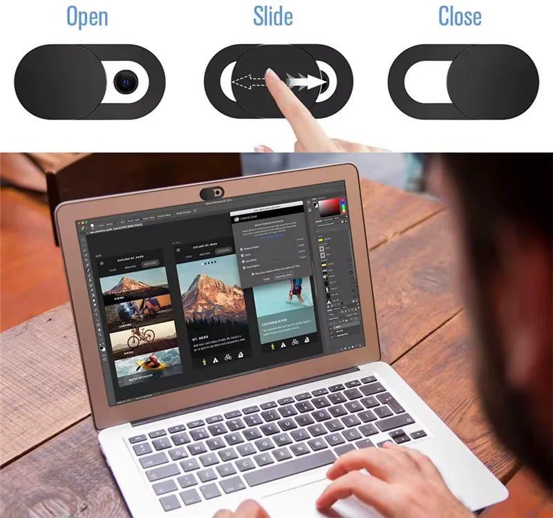 3pcs Black Plastic Webcam Cover Anti-hacker Shutter Privacy Protection Slide Shutter Shield for Smartphone Laptop Desktop Camera - Cozy & Co. Market