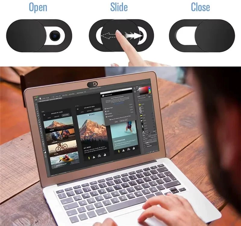 3pcs Black Plastic Webcam Cover Anti-hacker Shutter Privacy Protection Slide Shutter Shield for Smartphone Laptop Desktop Camera - Cozy & Co. Market