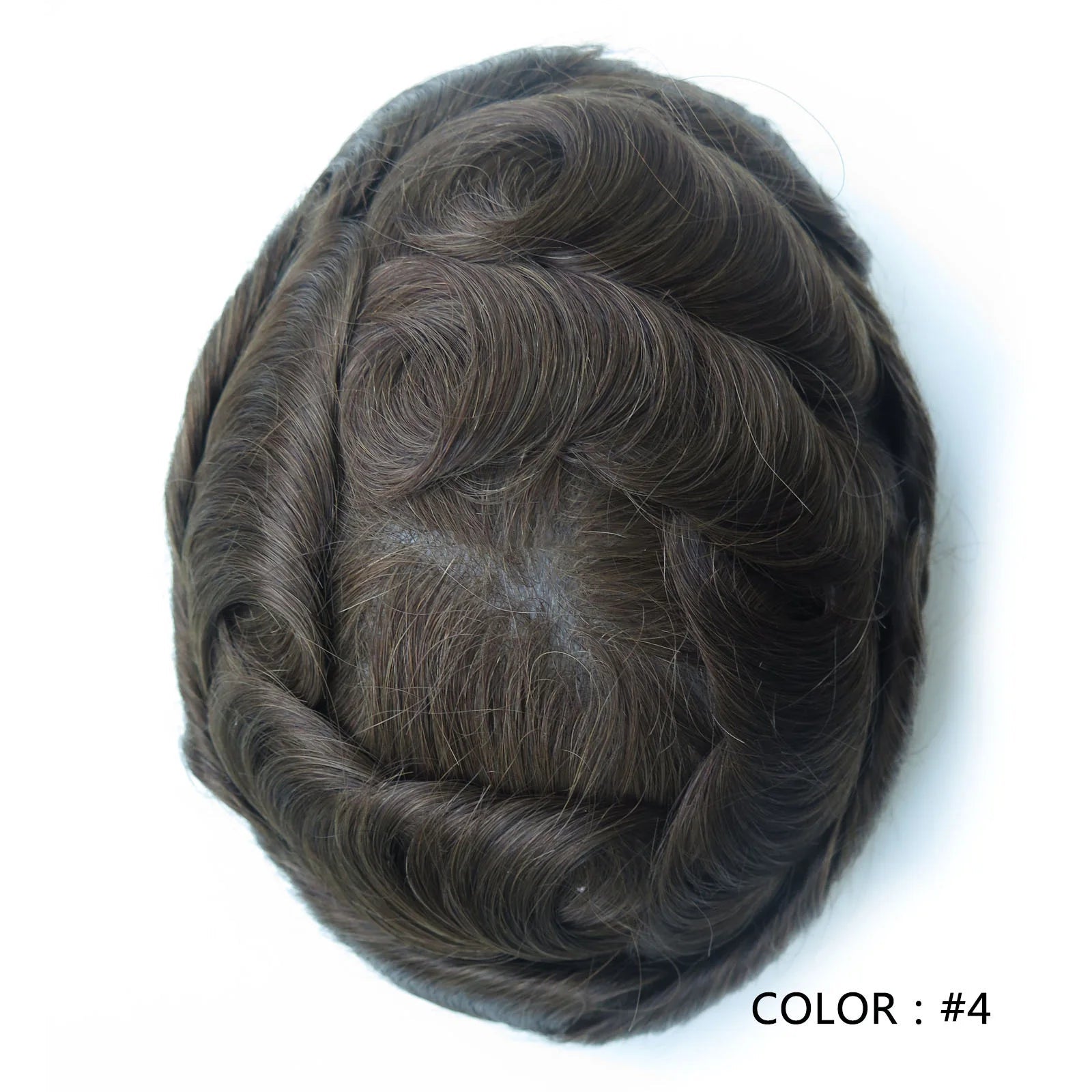 4 Ultra Thin Skin Men's Indian Hair Remy Toupee Antibacterial PU Base Hair Replacement System Natural V-looped Hairline - Cozy & Co. Market