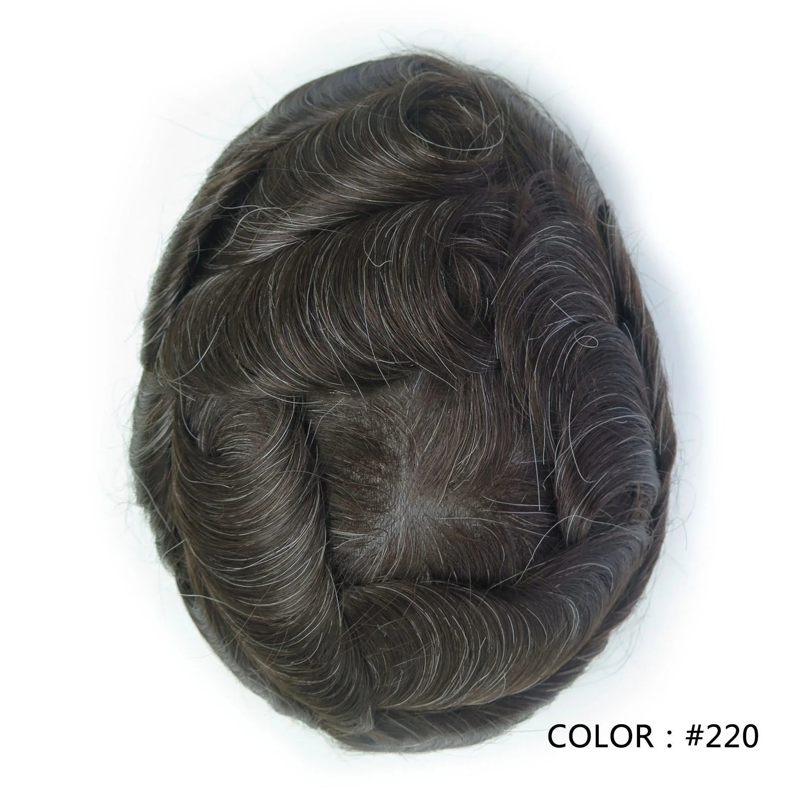 4 Ultra Thin Skin Men's Indian Hair Remy Toupee Antibacterial PU Base Hair Replacement System Natural V-looped Hairline - Cozy & Co. Market