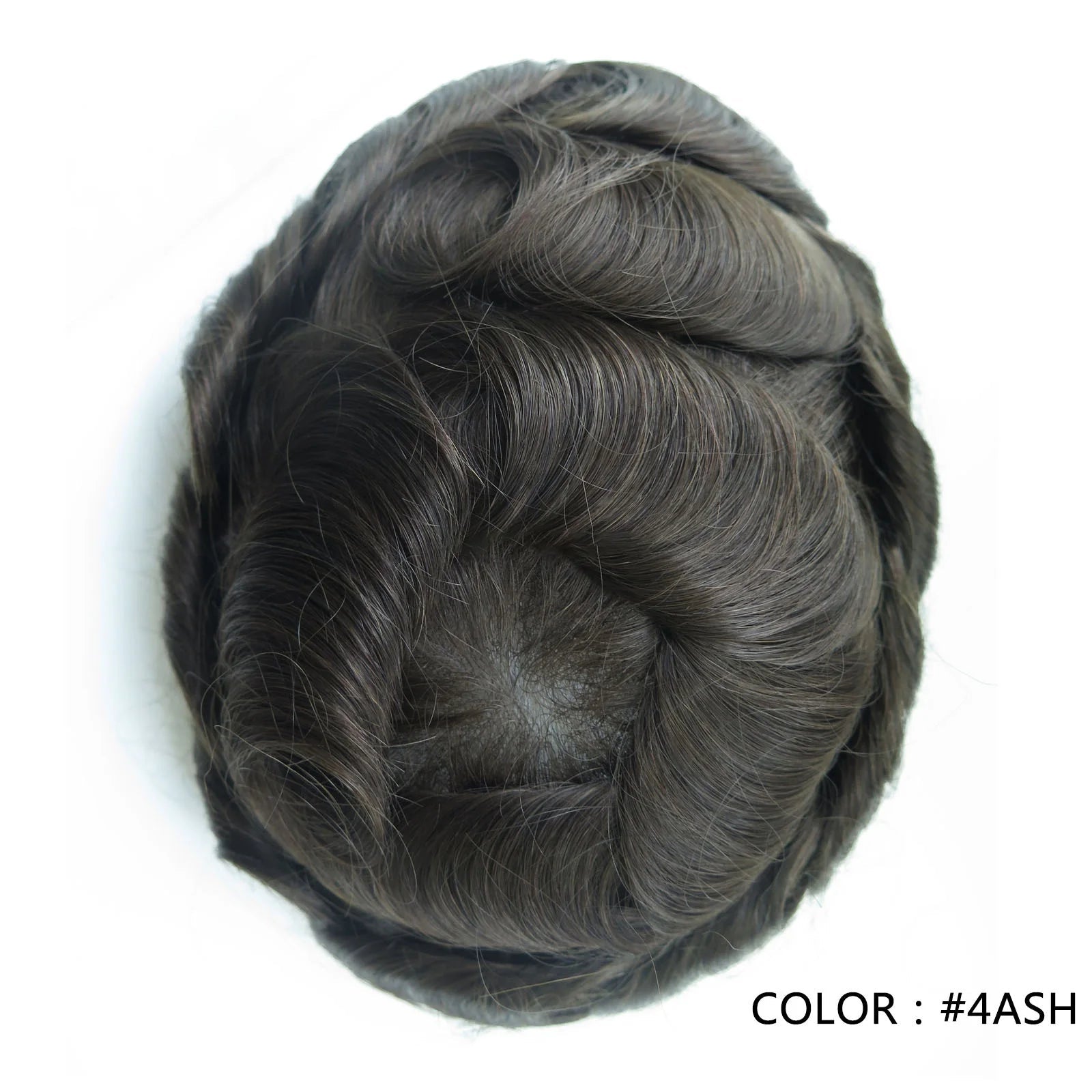 4 Ultra Thin Skin Men's Indian Hair Remy Toupee Antibacterial PU Base Hair Replacement System Natural V-looped Hairline - Cozy & Co. Market