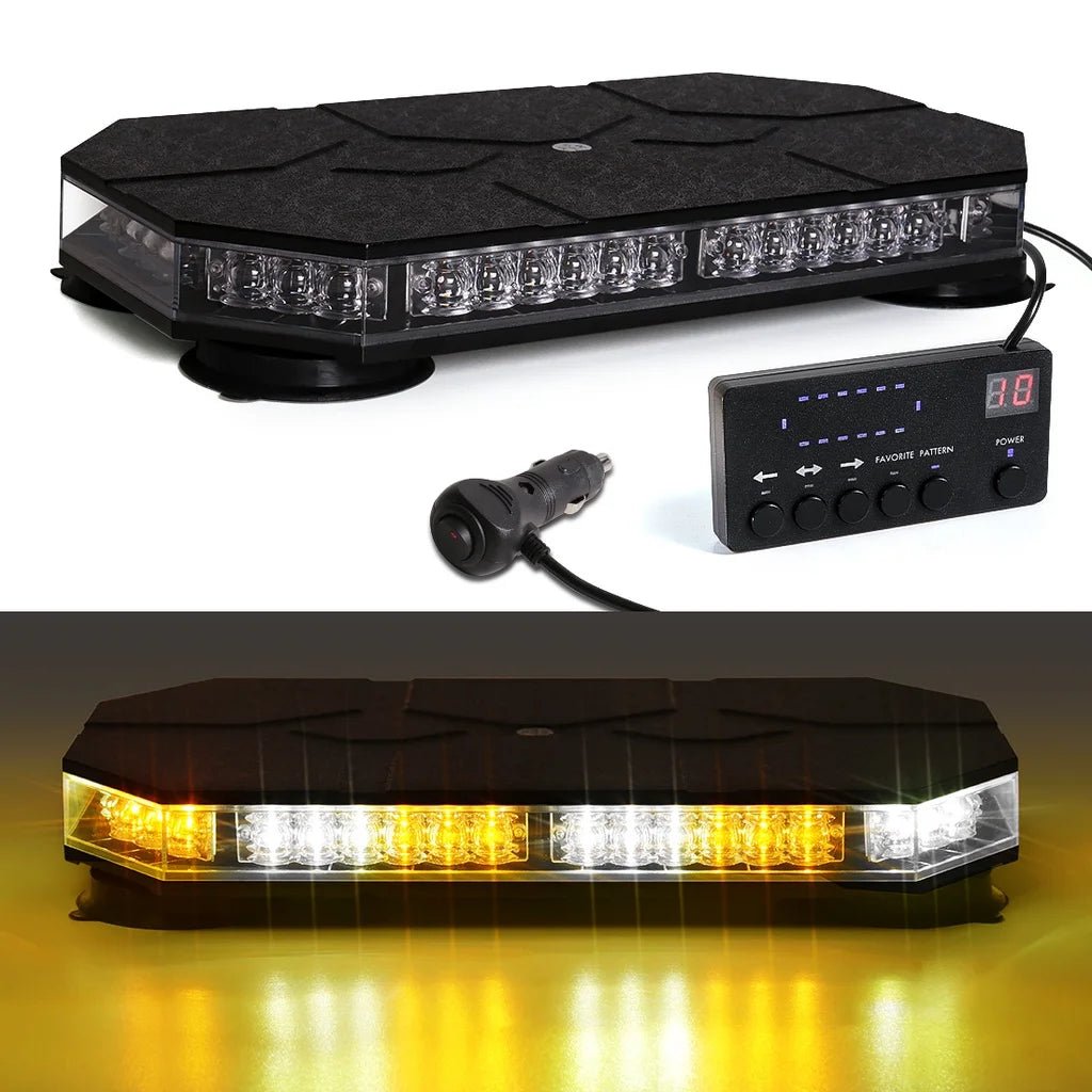 42 LED Car Roof Top Strobe Lights Emergency Warning Safety Beacon Magnetic Mount For Truck Ambulance Snow Plow police lights bli - Cozy & Co. Market