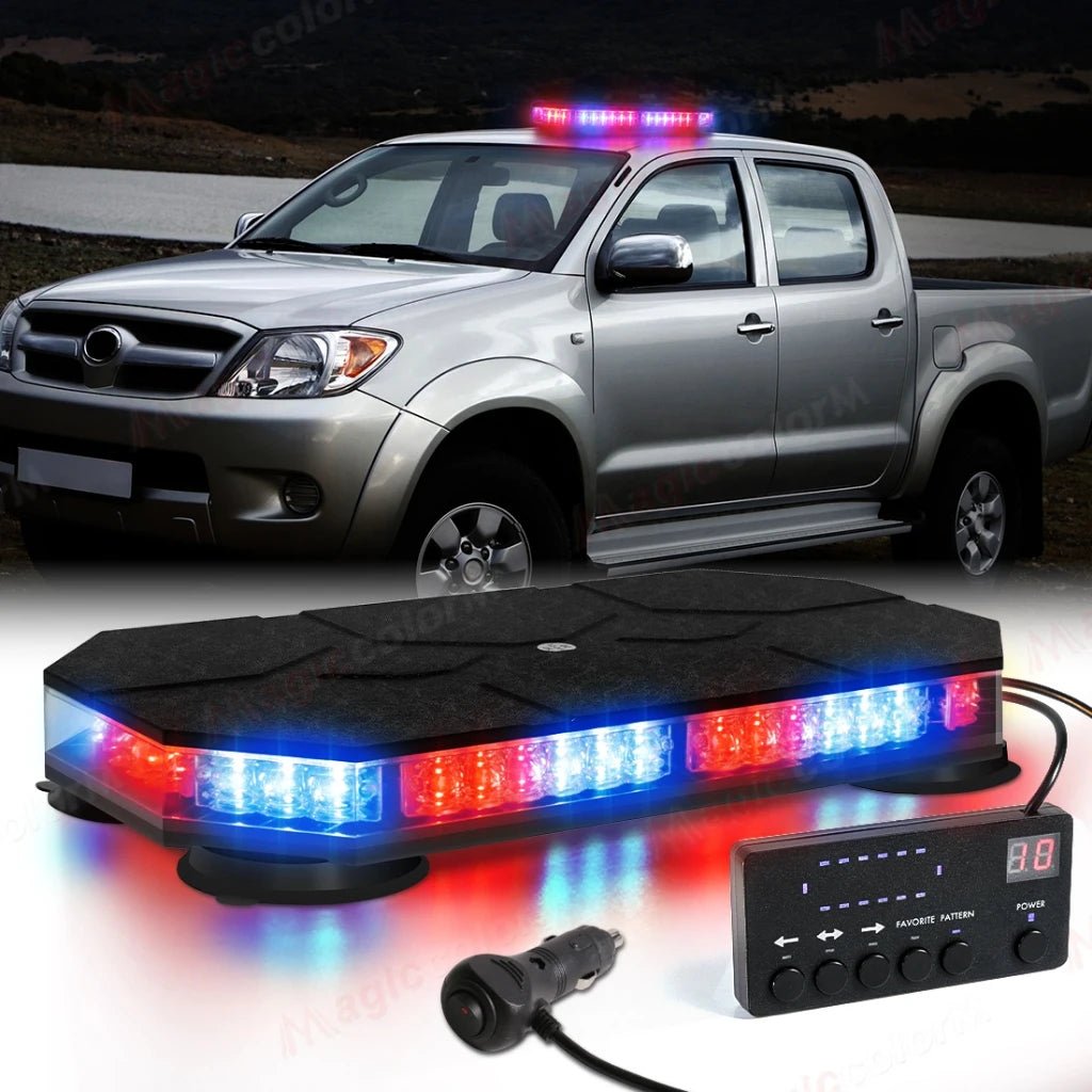 42 LED Car Roof Top Strobe Lights Emergency Warning Safety Beacon Magnetic Mount For Truck Ambulance Snow Plow police lights bli - Cozy & Co. Market