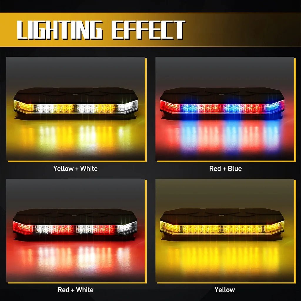 42 LED Car Roof Top Strobe Lights Emergency Warning Safety Beacon Magnetic Mount For Truck Ambulance Snow Plow police lights bli - Cozy & Co. Market