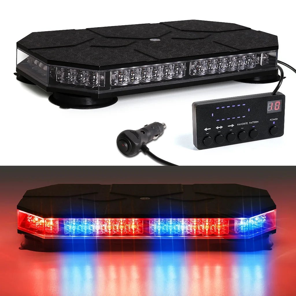 42 LED Car Roof Top Strobe Lights Emergency Warning Safety Beacon Magnetic Mount For Truck Ambulance Snow Plow police lights bli - Cozy & Co. Market