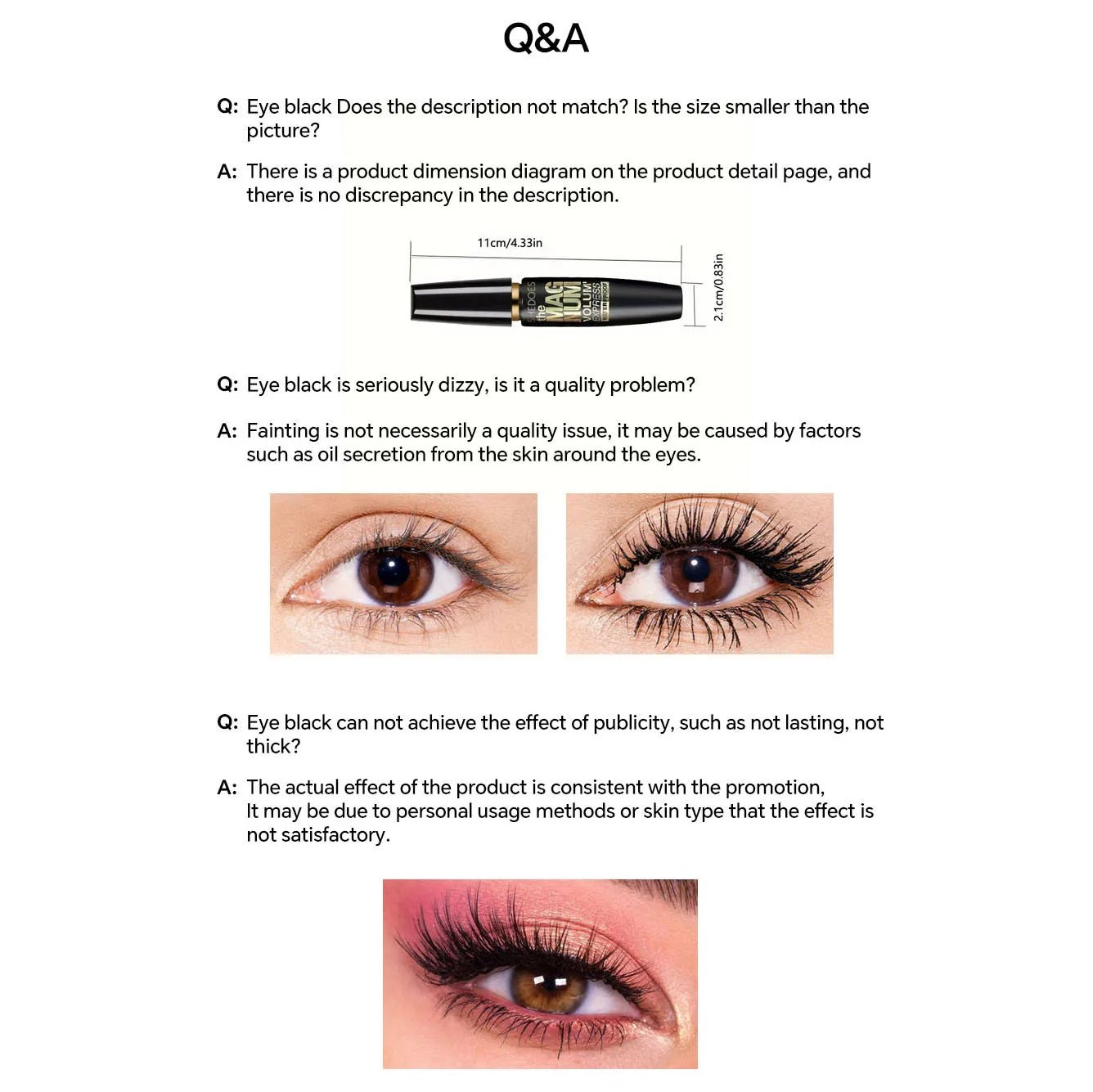 4D Black Mascara Thickening, Lengthening, Curling, Waterproof Liquid Fiber Mascara - Cozy & Co. Market