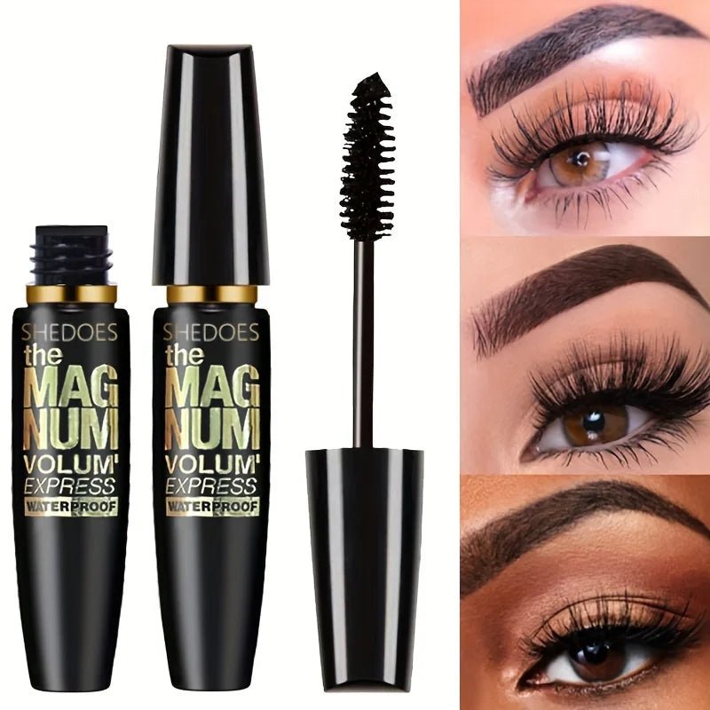 4D Black Mascara Thickening, Lengthening, Curling, Waterproof Liquid Fiber Mascara - Cozy & Co. Market