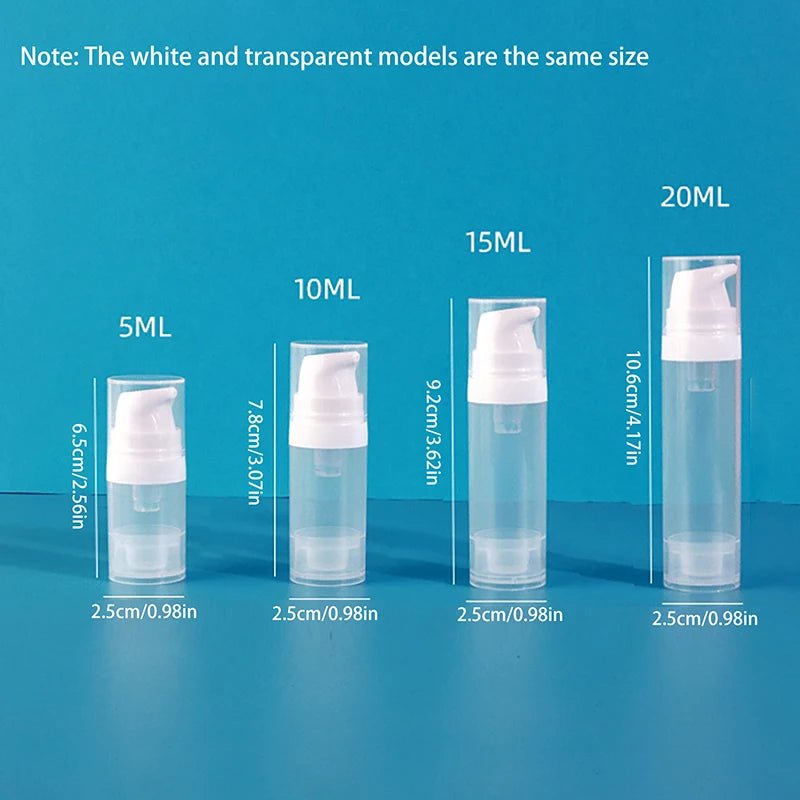 5-50ml Mini Portable Vacuum Press Type Bottle Refillable Makeup Cosmetics For Cream Gel Moisturizers Liquid Lotion Bottles - Cozy & Co. Market