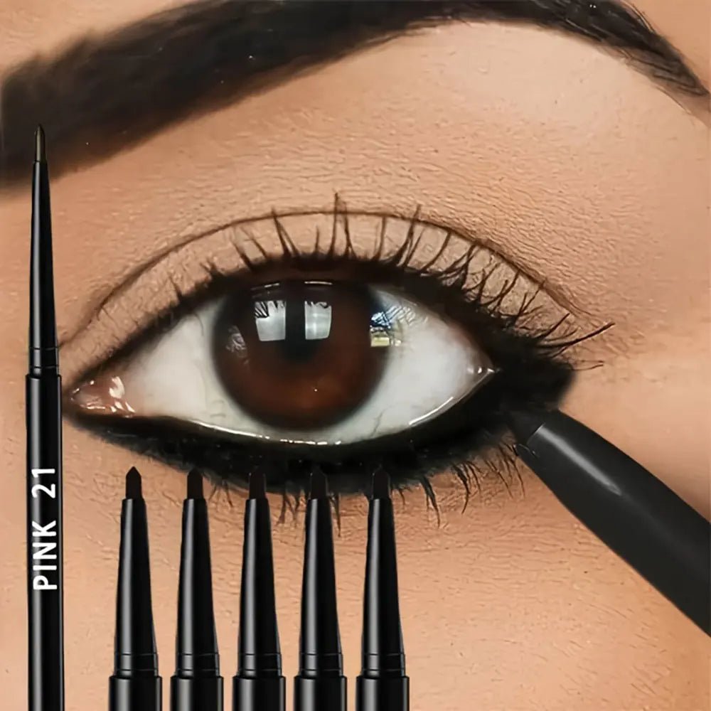 5-Pack Waterproof & Sweat-Proof Black Eyeliner Pencil -Long-Lasting, Smudge-ProofFor Bold Eye Makeup, EasyGlide Formula for Perf - Cozy & Co. Market