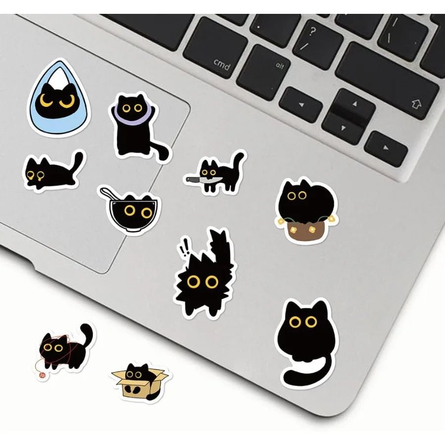 500 PCS Cute Cat Stickers - Adhesive Cartoon Decals for Water Bottle Laptop Scrapbook Journal Card Envelope - Bulk Office Suppl - Cozy & Co. Market