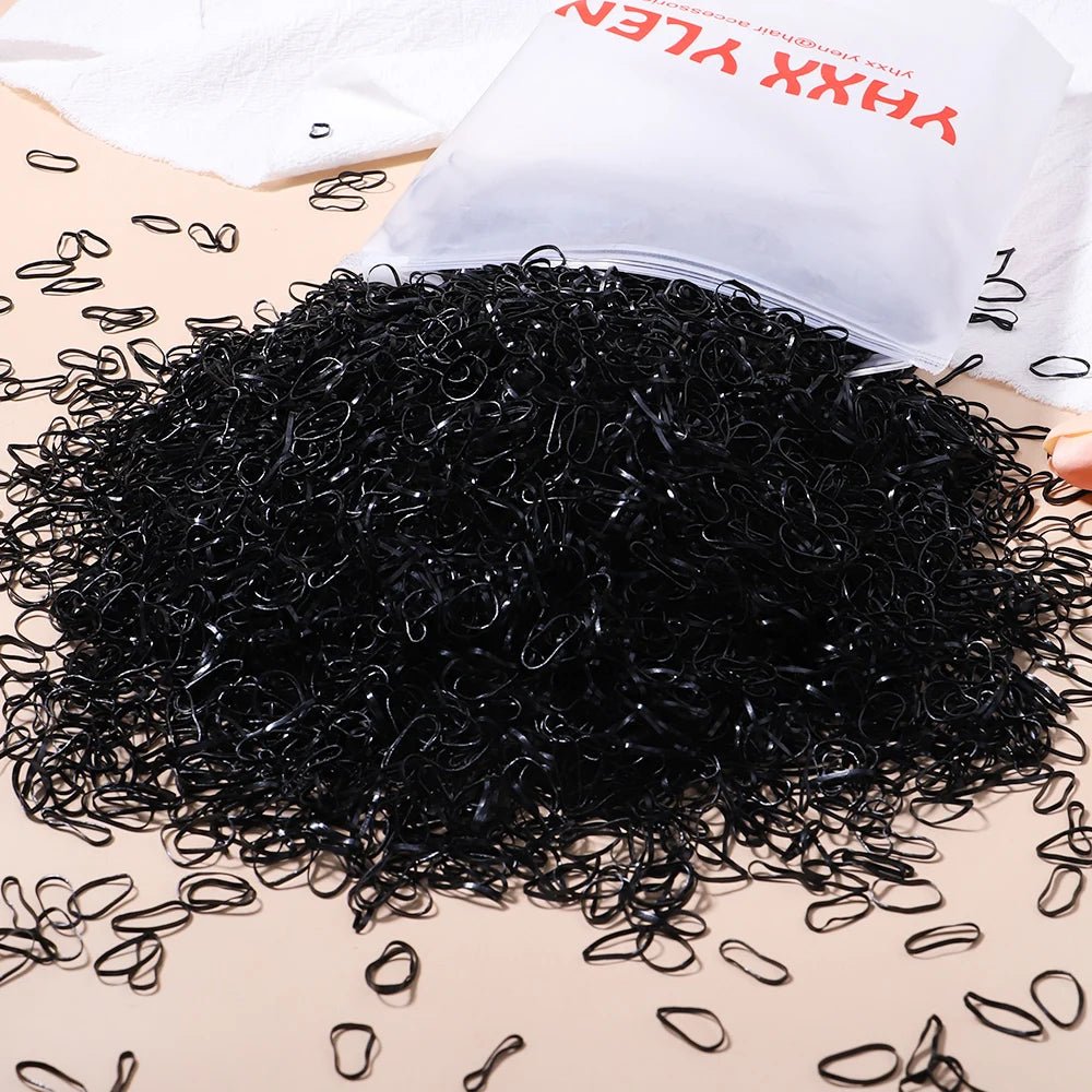 500/1000/2000pcs Girls Colourful Disposable Rubber Band Hair Ties Headband Children Ponytail Holder Bands Kids Hair Accessories - Cozy & Co. Market