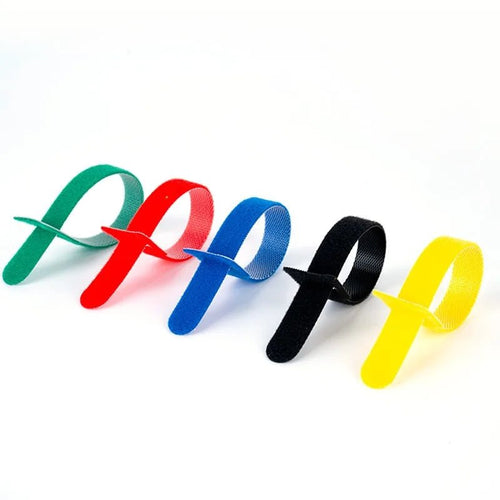 50/100Pcs Random color Velcro data cable computer cable storage classification Velcro management tape self-adhesive - Cozy & Co. Market