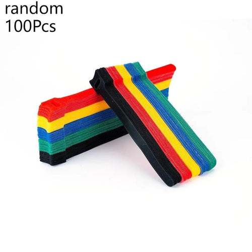 50/100Pcs Random color Velcro data cable computer cable storage classification Velcro management tape self-adhesive - Cozy & Co. Market