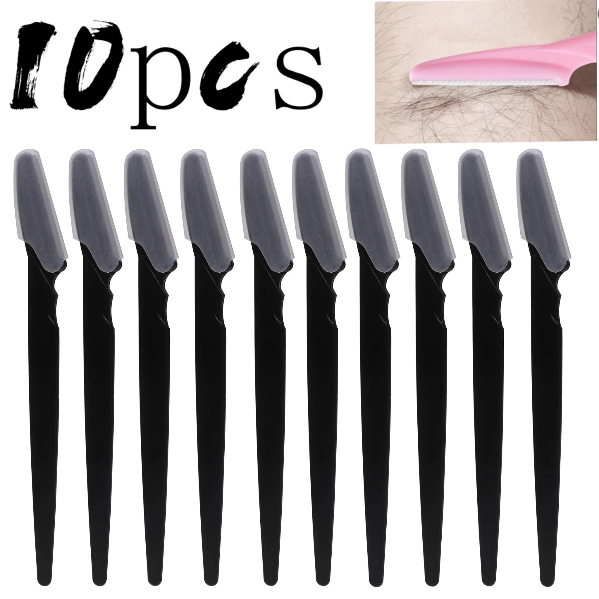 5/10/30/40pcsbrow Razor and Face Razor for Women and Men, Eyebrow Hair Trimmer and Shaver with Protective Cover,Safe - Cozy & Co. Market