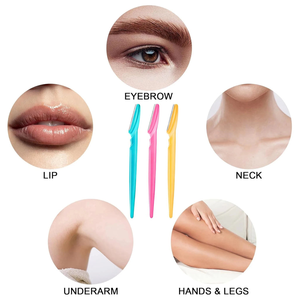 5/10/30/40pcsbrow Razor and Face Razor for Women and Men, Eyebrow Hair Trimmer and Shaver with Protective Cover,Safe - Cozy & Co. Market