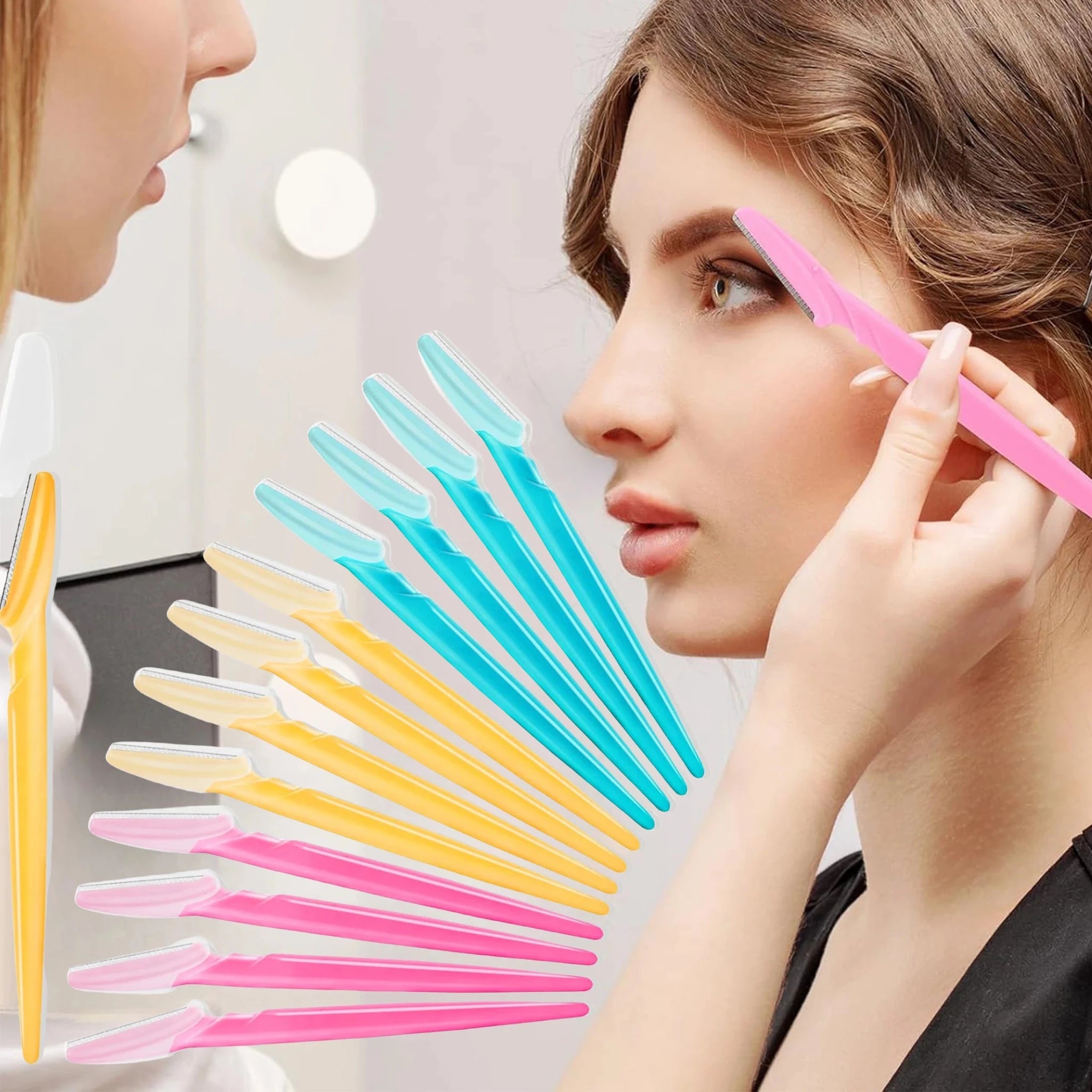 5/10/30/40pcsbrow Razor and Face Razor for Women and Men, Eyebrow Hair Trimmer and Shaver with Protective Cover,Safe - Cozy & Co. Market