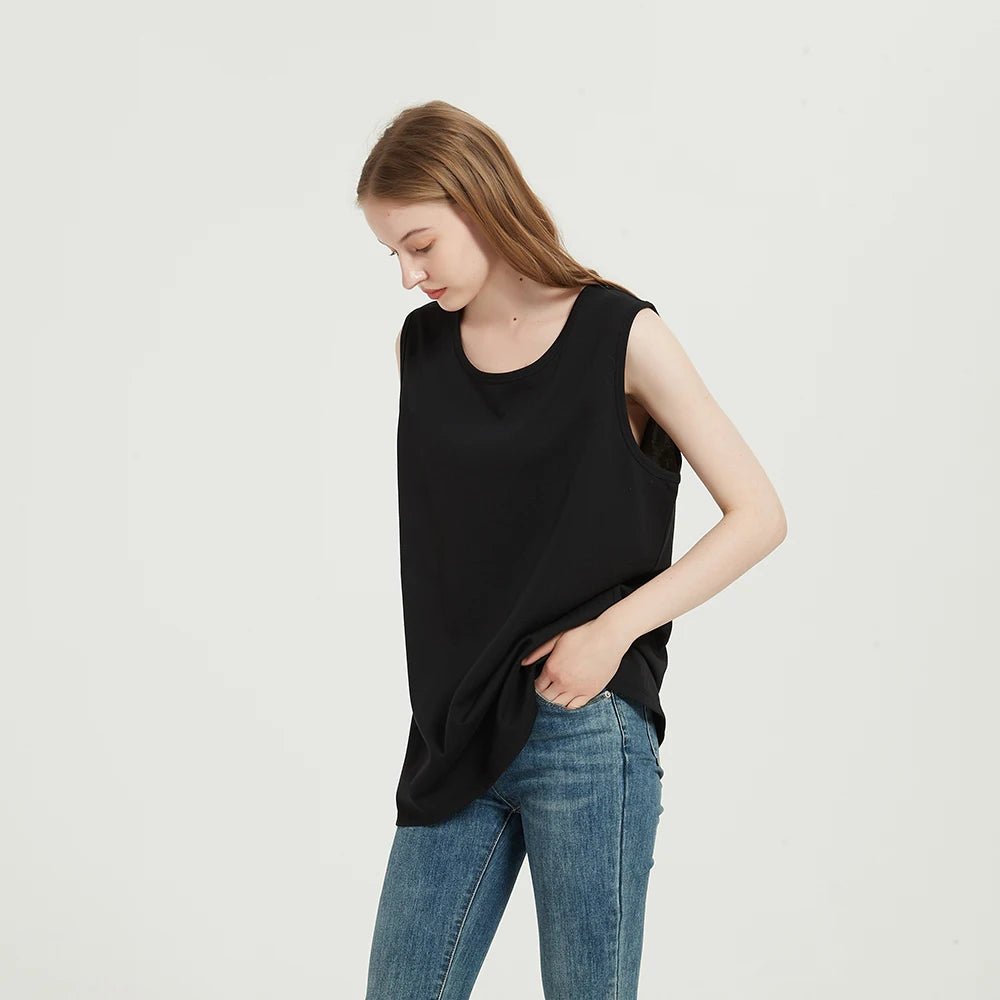 5G Radiation Protection Silver Cotton EMF Shielding RFID Blocking Tank Top - Cozy & Co. Market