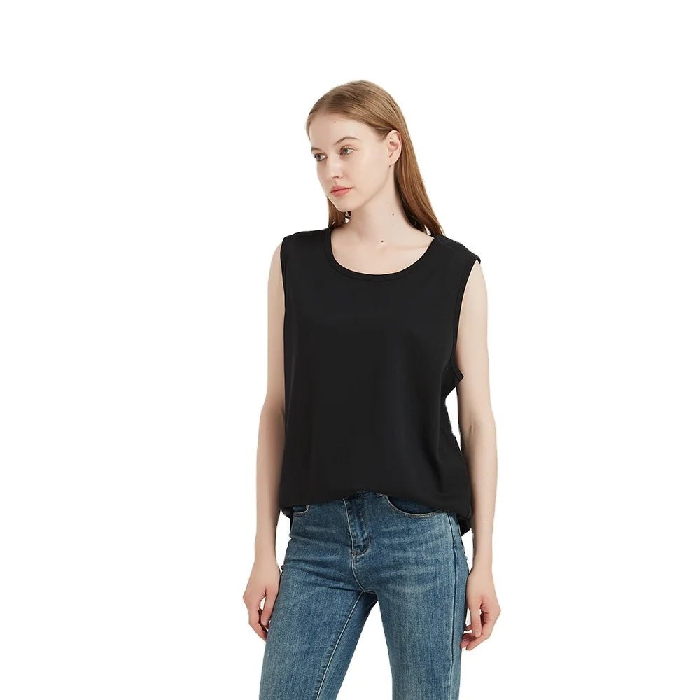 5G Radiation Protection Silver Cotton EMF Shielding RFID Blocking Tank Top - Cozy & Co. Market