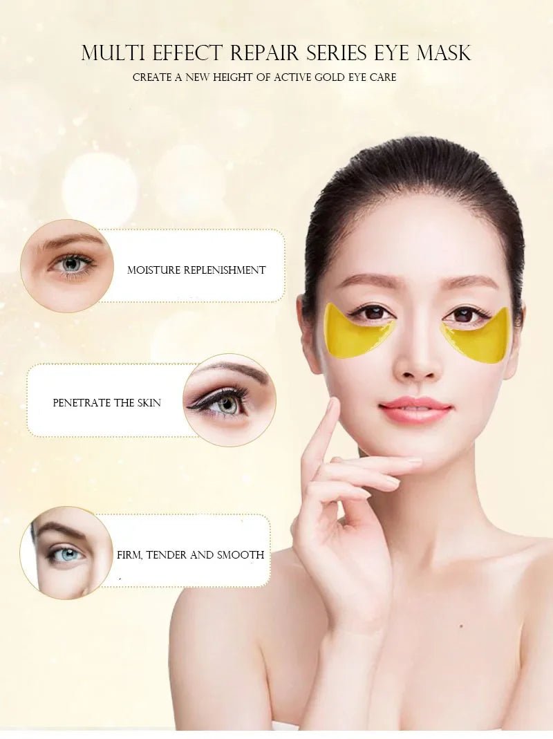 5pcs Gold Nourish Mung Bean Eye Mask Anti Dark Circles Masks Eye Patches Desalination Eye Bags Korean Skin Care Products - Cozy & Co. Market