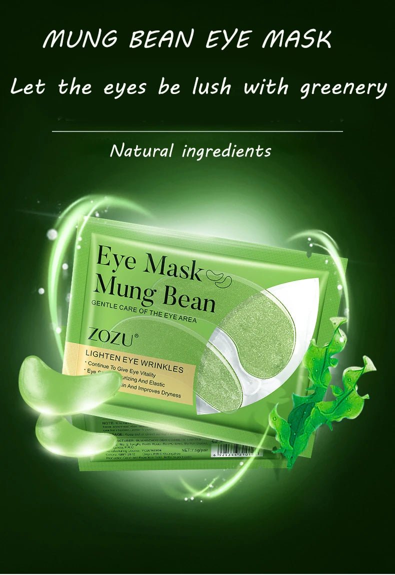 5pcs Gold Nourish Mung Bean Eye Mask Anti Dark Circles Masks Eye Patches Desalination Eye Bags Korean Skin Care Products - Cozy & Co. Market