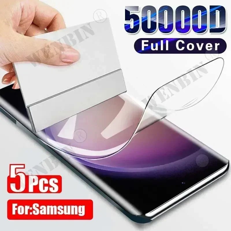 5Pcs Hydrogel Film For Samsung S26 S25 S24 S23 Ultra Plus S25 FE Full Cover Screen Protector For Samsung A56 A55 A36 A35 A26 A16 - Cozy & Co. Market