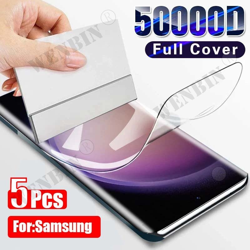 5Pcs Hydrogel Film For Samsung S26 S25 S24 S23 Ultra Plus S25 FE Full Cover Screen Protector For Samsung A56 A55 A36 A35 A26 A16 - Cozy & Co. Market