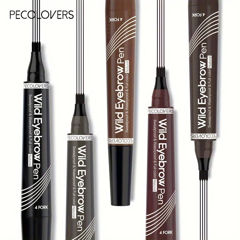 6 Colors 1pc Eyebrow Pen Waterproof 4 Split Tip Eyebrows Pen Eyebrow Tattoo Pen Waterproof Liquid Black Eyebrow Makeup Pencil - Cozy & Co. Market
