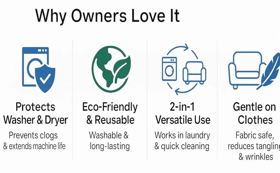6 PCS Pet Hair Remover for Laundry – Effectively Removes Fur Lint & Dander – Reusable Eco-Friendly Laundry Pet Hair Catcher - Cozy & Co. Market