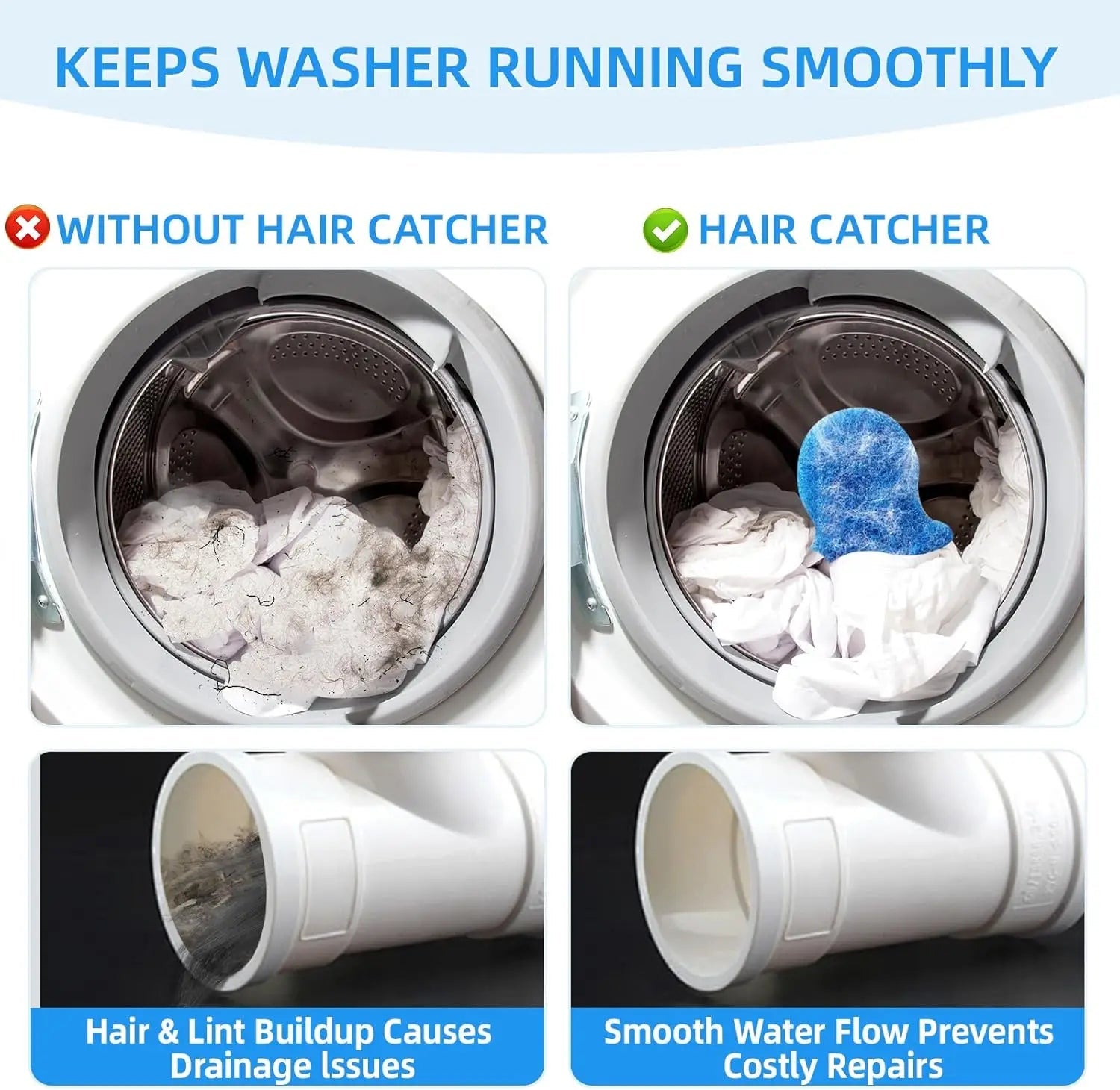 6 PCS Pet Hair Remover for Laundry – Effectively Removes Fur Lint & Dander – Reusable Eco-Friendly Laundry Pet Hair Catcher - Cozy & Co. Market
