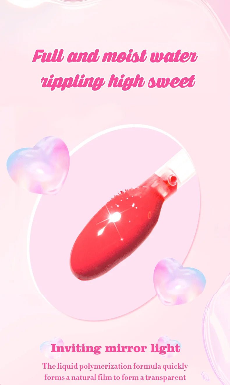 6 Pieces Glass Mirror Lip Gloss Set Hydrating Lightweight Lip Balm Glossy Shimmer Sheer Tint Peach Cherry Pink - Cozy & Co. Market