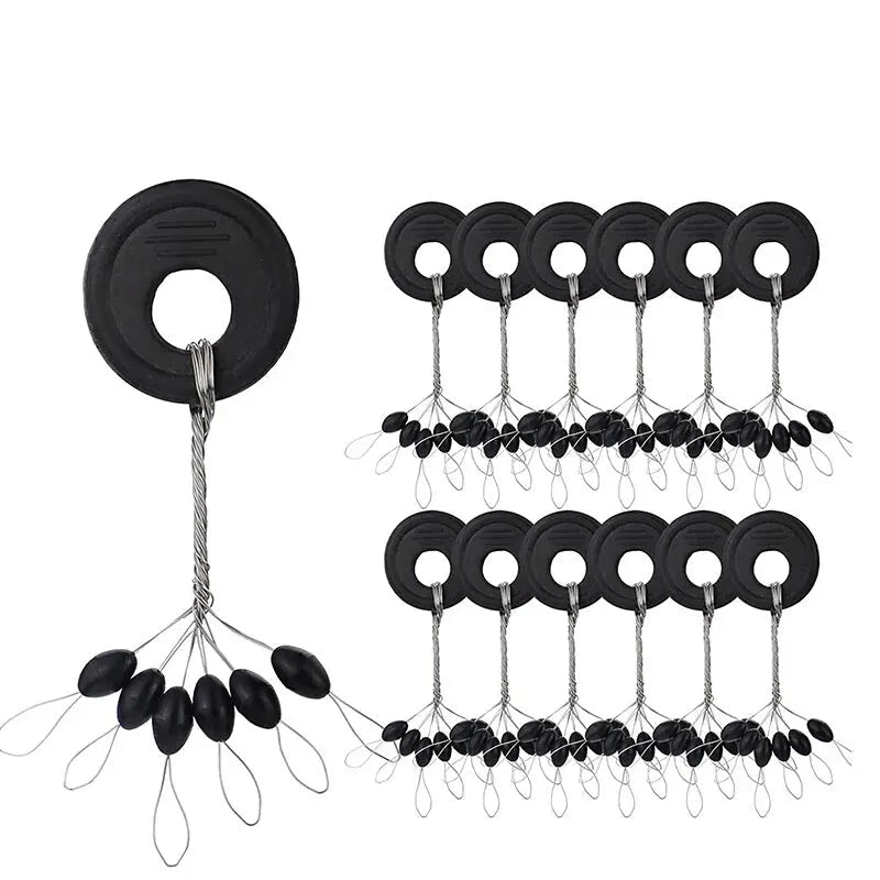 600Pcs 100 Group Set Rubber Space Beans Oval Stopper Fishing Bobber For Fly Fishing Accessories Spinner Bait Fish Tool - Cozy & Co. Market